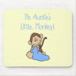 Auntie's Little Monkey Blue T-shirts and Gifts Mousepads