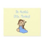 Auntie's Little Monkey Blue T-shirts and Gifts Post Card