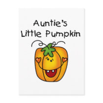 Auntie's Little Pumpkin Tshirts and Gifts Post Cards
