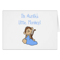 Auntie's Monkey - Blue Tshirts and Gifts Card