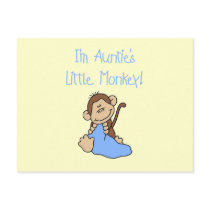 Auntie's Monkey - Blue Tshirts and Gifts Postcards