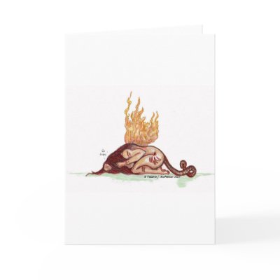 Auria's Bad Day Note Card by vaia