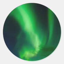 Aurora Borealis - Þingvellir #7 Round Stickers