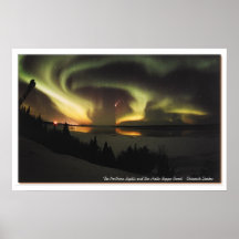 Aurora Borealis and Hale-Bopp Comet Print