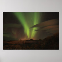 Aurora Borealis Over Iceland Print