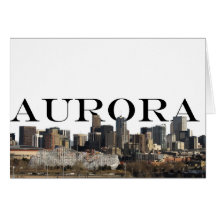 Aurora CO Skyline with Aurora in the Sky Card