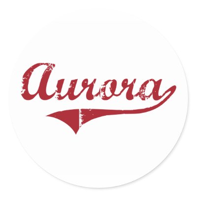 Aurora Ohio Classic Design Sticker by cityshirt