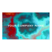 Aurora Teal Clouds Business Card