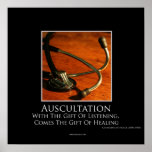 Auscultation Motivational Poster posters