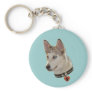 Ausky Dog Pawprint Heart Keychains