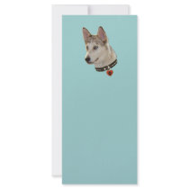 Ausky Dog Pawprint Heart Rack Card