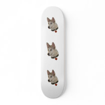 Ausky Dog Pawprint Heart Skate Board Deck