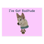 Ausky Dog with Baditude Business Card Templates