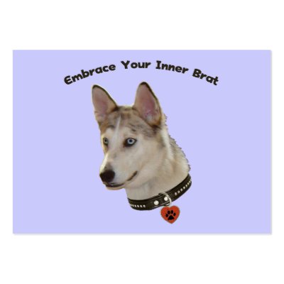 Ausky Inner Brat Dog Business Card Templates by HappyDoggies