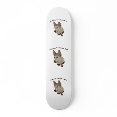 Ausky Inner Brat Dog Skateboard by HappyDoggies