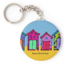 Aussie Beach Huts keychain
