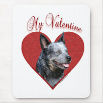 Aussie Cattle Dog My Valentine Mouse Pad