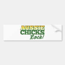 Aussie Chicks ROCK! Bumper Sticker