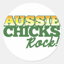 Aussie Chicks ROCK! Stickers