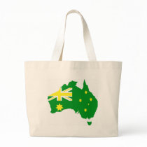 Aussie Flag Map Canvas Bags