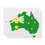 Aussie Flag Map Custom Invites