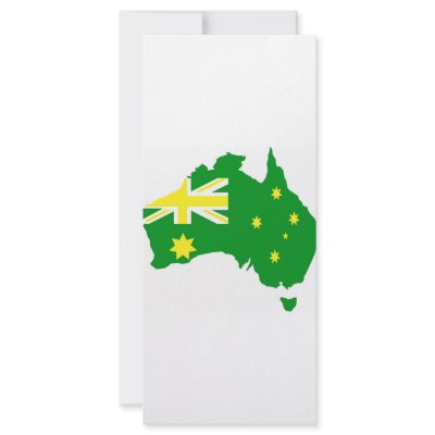 Aussie Flag Map Rack Card Design by McBain