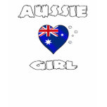 Aussie Girl Auatralian love heart Australia flag t-shirts