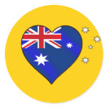Aussie heart of Australia Aussie Oi Love Stickers