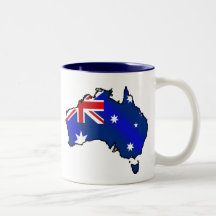 Aussie Map of Australia Oz flag gifts Coffee Mug