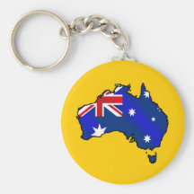 Aussie Map of Australia Oz flag gifts Keychains