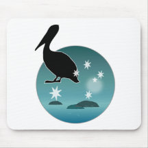 Aussie Pelican Icon Mousepad