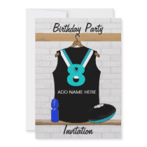 Aussie Rules Jersey Birthday party invitations