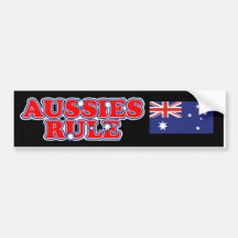 Aussies Rule Bumper Stickers