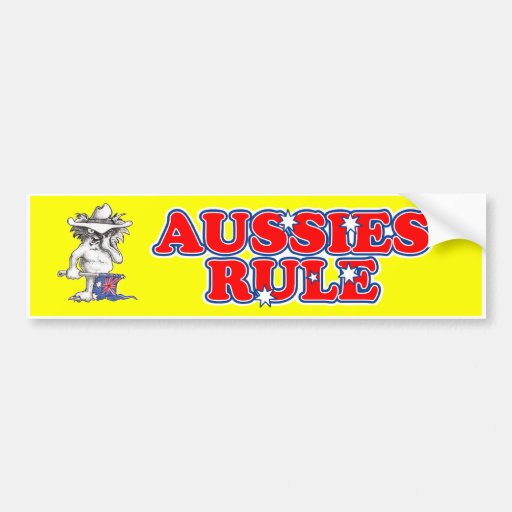Aussies Rule Bumper Stickers