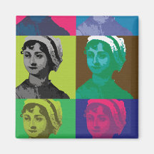 AustenPop -- Jane Austen, Warhol style Fridge Magnets