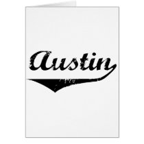 Austin black text greeting cards