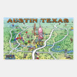 Austin Fun Map Rectangle Sticker