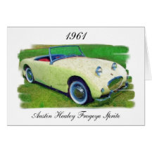 Austin Healey Frogeye Sprite, 1961 Greeting Cards