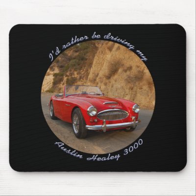 Austin Healey Red Sportscar Mousepad by studiosinaloa