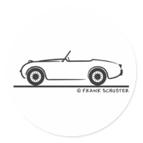 Austin Healey  Sprite Round Stickers