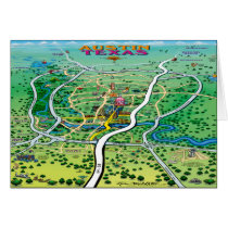 Austin Map Greeting Card
