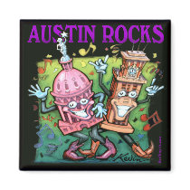 Austin Rocks Refrigerator Magnets