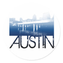 Austin Skyline Design Sticker