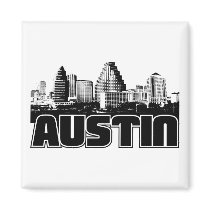Austin Skyline Refrigerator Magnets