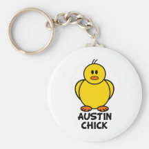Austin Texas Chick Key Chain