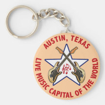 Austin, Texas Live Music Capital of the World Key Chains