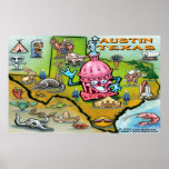 Austin TEXAS Map Posters