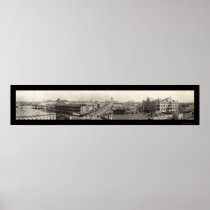 Austin, Texas Panorama Photo 1910 Print