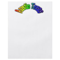 Austin Texas Popular Rainbow Design Flyer