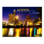 Austin, Texas Skyline at Night Postcard